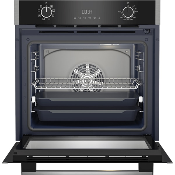 Cuptor incorporabil GRUNDIG GEBM19300BC, Electric, Autocuratare catalitica, 72 l, Clasa A+, HotAero Pro, negru-inox