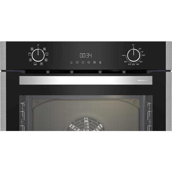 Cuptor incorporabil GRUNDIG GEBM19300BC, Electric, Autocuratare catalitica, 72 l, Clasa A+, HotAero Pro, negru-inox