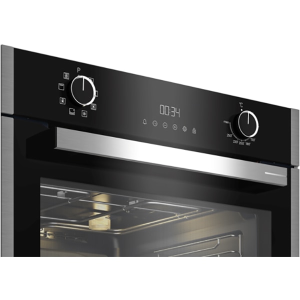 Cuptor incorporabil GRUNDIG GEBM19300BC, Electric, Autocuratare catalitica, 72 l, Clasa A+, HotAero Pro, negru-inox