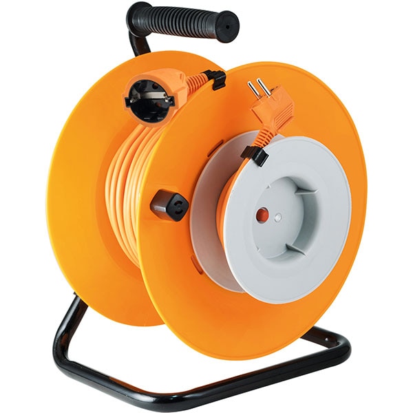 Prelungitor cu tambur metalic HOME HJR 24-30, 1 priza, 27 + 3m