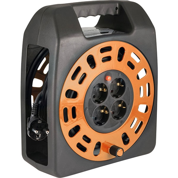 Prelungitor cu tambur HOME HJR 3-20, 4 prize, 20m 