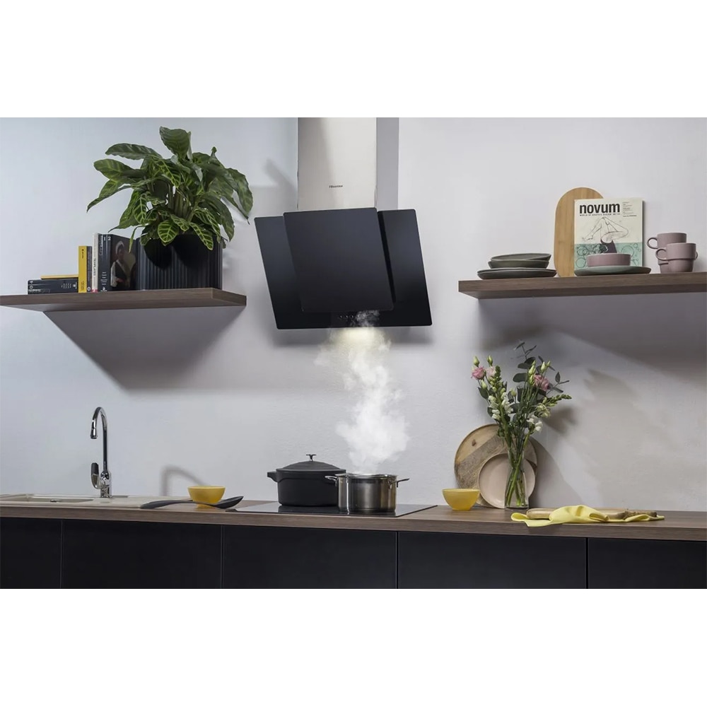 Hota decorativa HISENSE CH6IN6BXBG, 1 motor, 650 m3/h, L 60 cm, negru