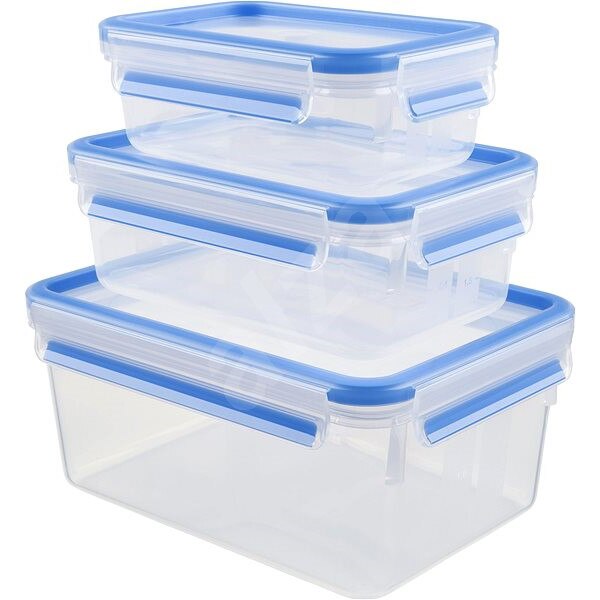 Set caserole TEFAL K3028912, 3 piese, 0.55 - 2.3l, plastic, transparent