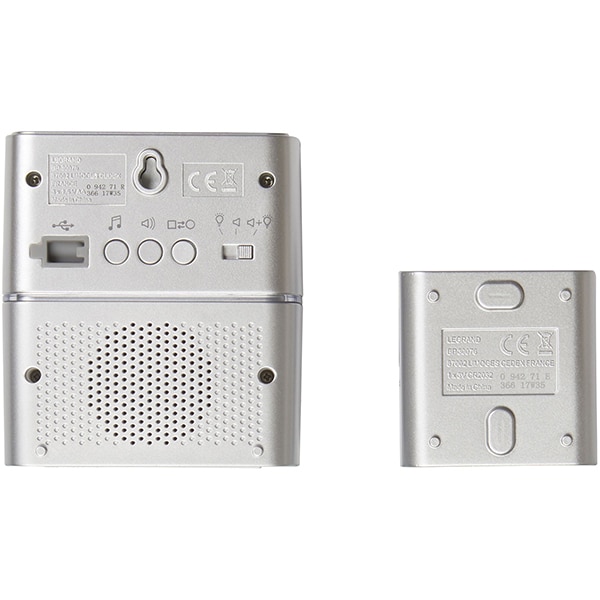 Sonerie wireless LEGRAND Serenity, USB, MP3, 200m, argintiu