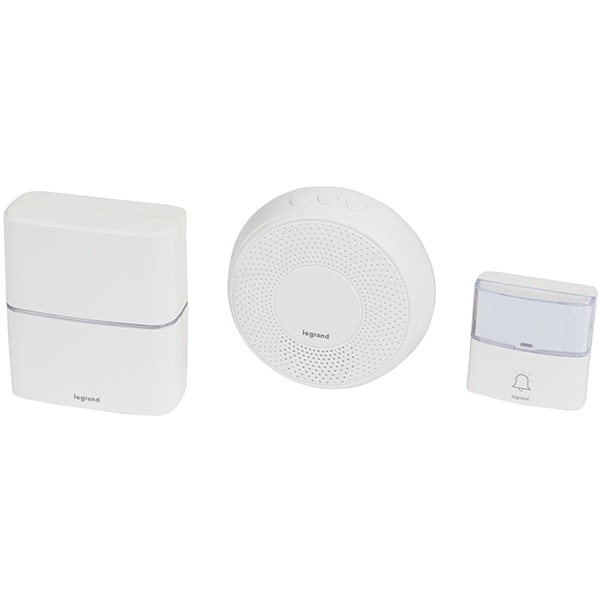 Sonerie dubla wireless LEGRAND Serenity, USB, MP3, 200m, alb