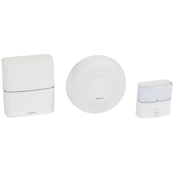 Sonerie dubla wireless LEGRAND Serenity, USB, MP3, 200m, alb