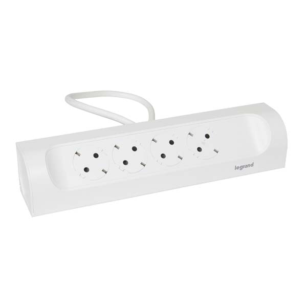 Prelungitor cu protectie LEGRAND L694501, 4 prize, 1m, alb
