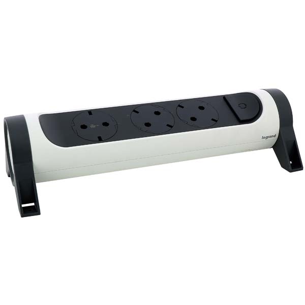 Multipriza LEGRAND L694543, 3 prize, alb-gri inchis