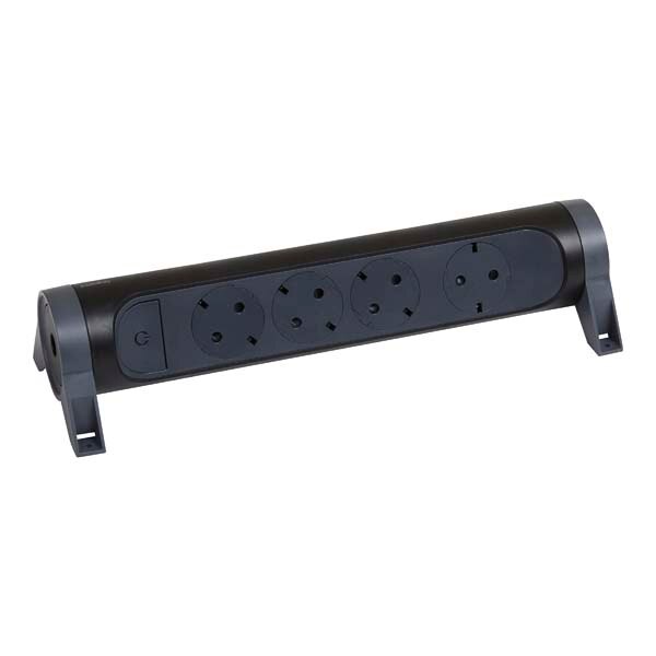 Multipriza LEGRAND L694545, 4 prize, negru-gri inchis