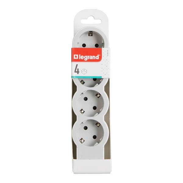 Multipriza LEGRAND L694575, 4 prize, alb-gri deschis