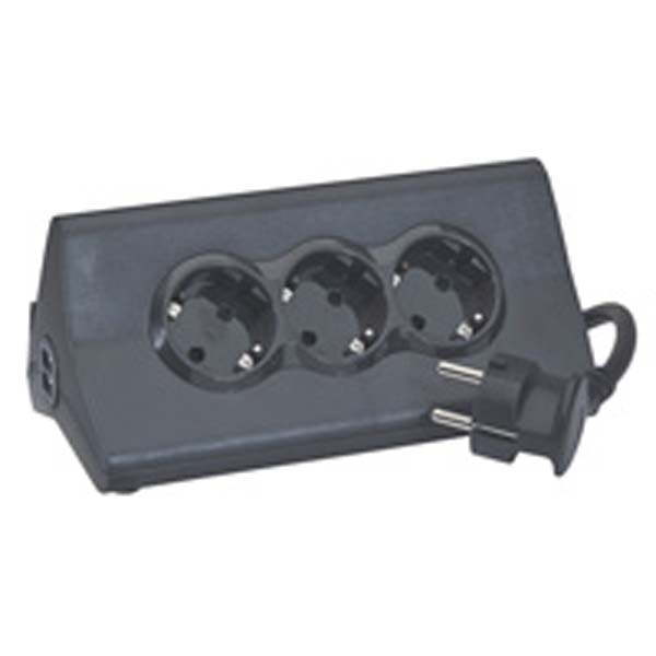 Prelungitor cu protectie LEGRAND L694811, 3 prize, 2 x USB, 1.5m, negru