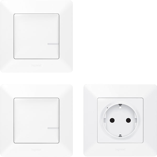 Kit priza conectata LEGRAND L752127, Wi-Fi, ZigBee, alb