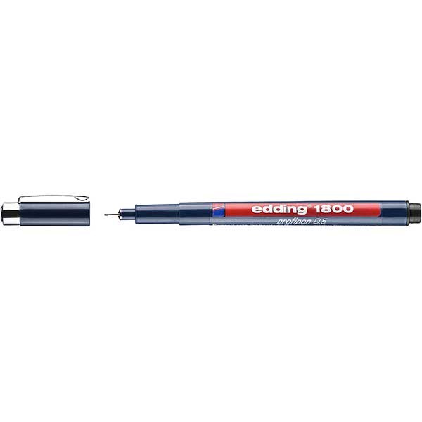Liner pentru desen tehnic EDDING 1800, 0.5 mm, negru