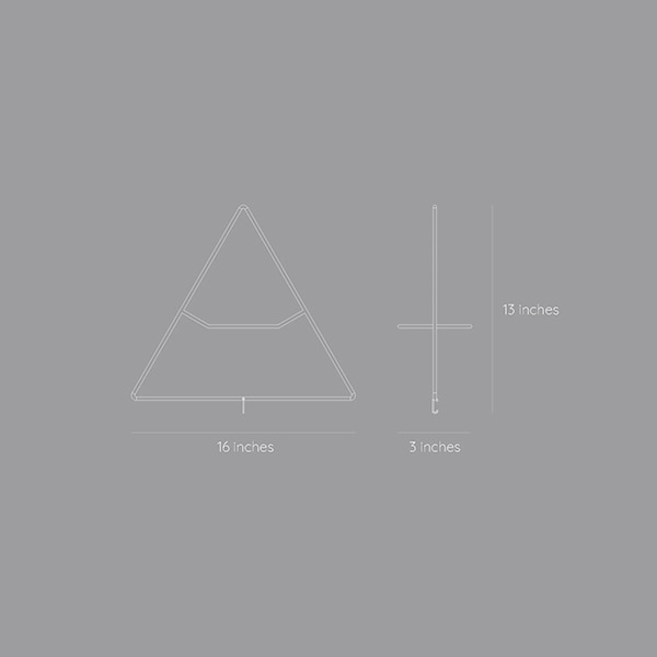 Suport ghiveci flori SPIN Delta, 40 x 12 x 40 cm, negru, 3 bucati