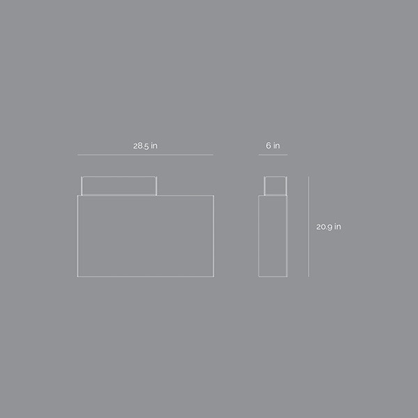 Birou de perete Unfold, 72 x 15 x 53 cm, maro deschis-gri