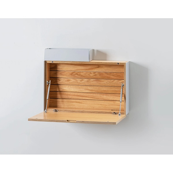 Birou de perete Unfold, 72 x 15 x 53 cm, maro deschis-gri