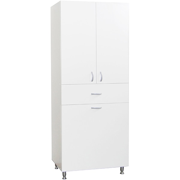 Dulap baie cu cos de rufe Badenmob Seria 021, 64 x 36 x 180 cm, alb