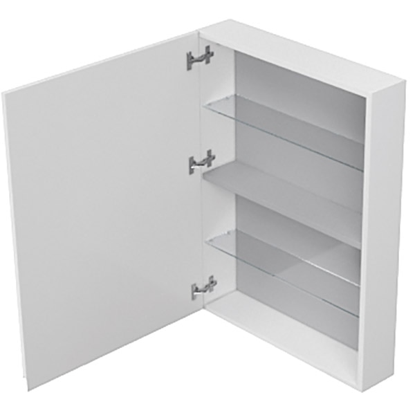 Dulap baie cu oglinda Moduo, 59.5 x 14.4 x 80 cm, alb