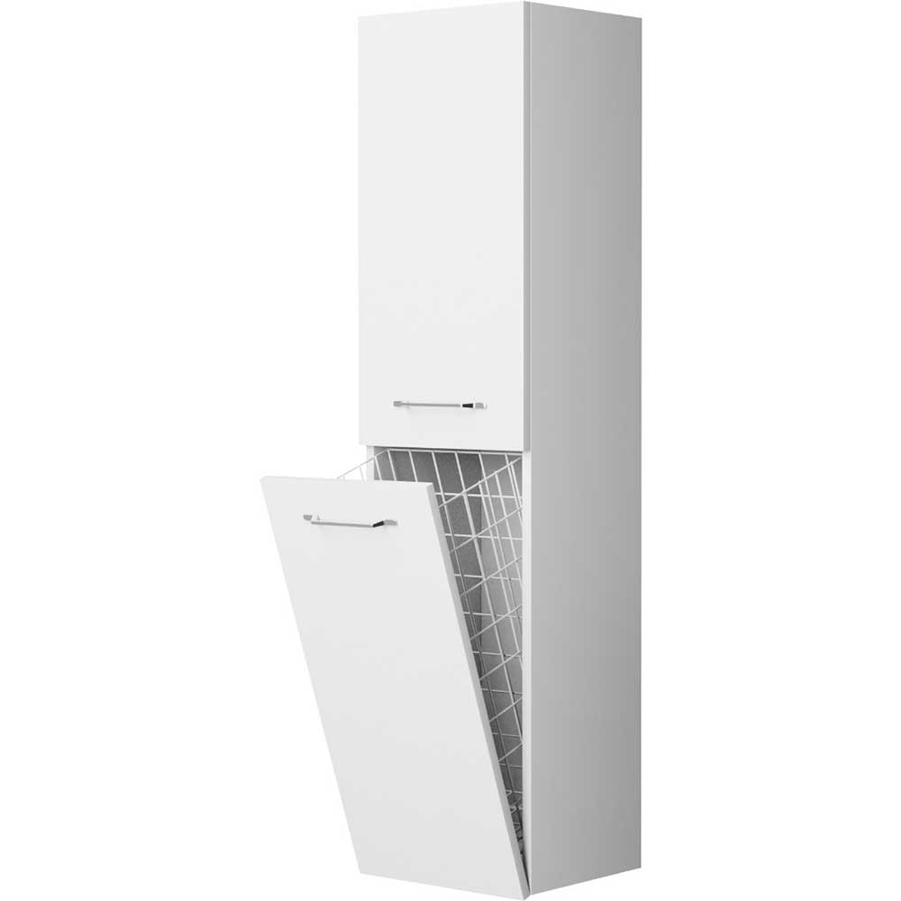 Dulap baie cu cos de rufe suspendat Woodart Vigo, 40 x 35 x 160 cm, alb