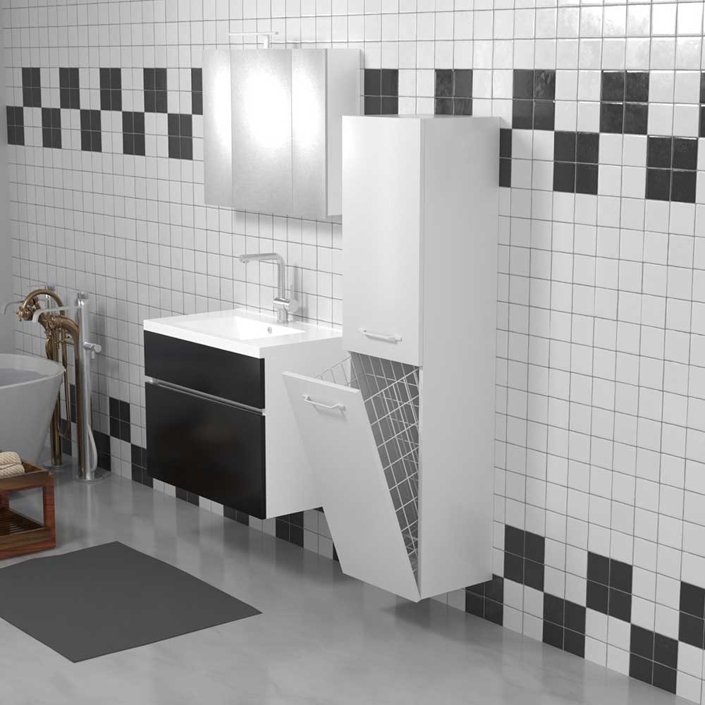 Dulap baie cu cos de rufe suspendat Woodart Vigo, 40 x 35 x 160 cm, alb