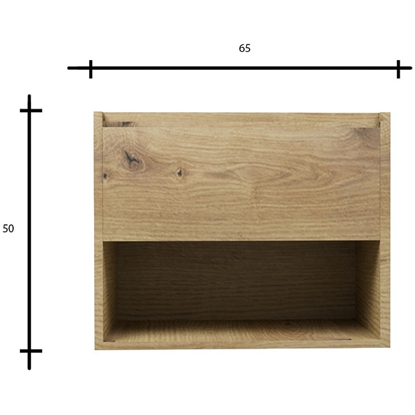 Set masca si lavoar Woodart Esma, 65 x 46 x 50 cm, stejar antichizat