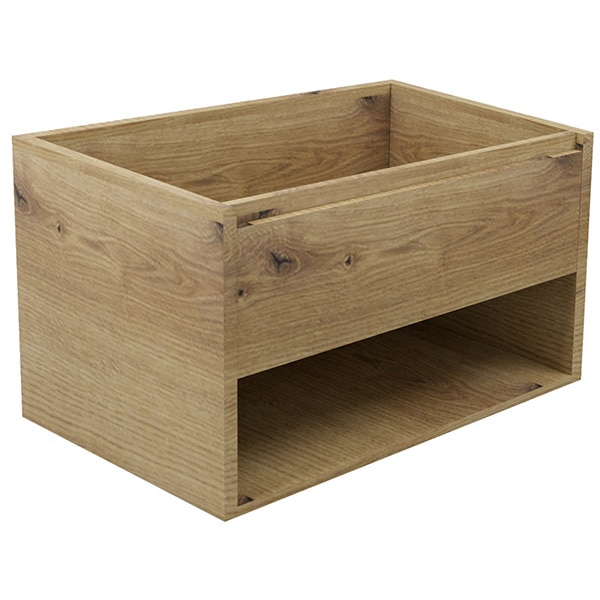 Set masca si lavoar Woodart Esma, 85 x 46 x 50 cm, stejar antichizat