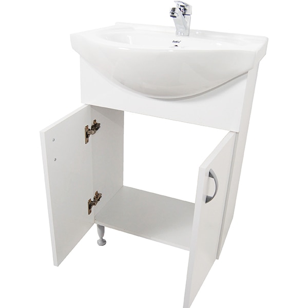 Set masca si lavoar Badenmob Seria 001, 50 x 42 x 81 cm, alb