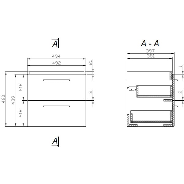 Set masca si lavoar Cersanit Gala City, 49.4 x 44.7 x 44.2 cm, nuc
