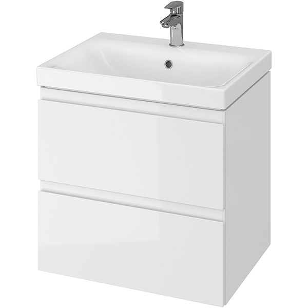 Set masca si lavoar Cersanit Moduo, 59.5 x 44.7 x 62 cm, alb