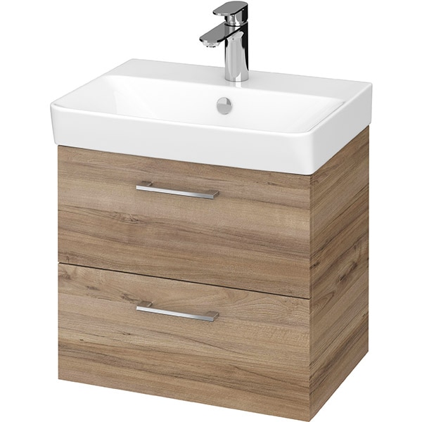 Set masca si lavoar Cersanit Lara Mille Slim, 49.4 x 34.7 x 46 cm, nuc