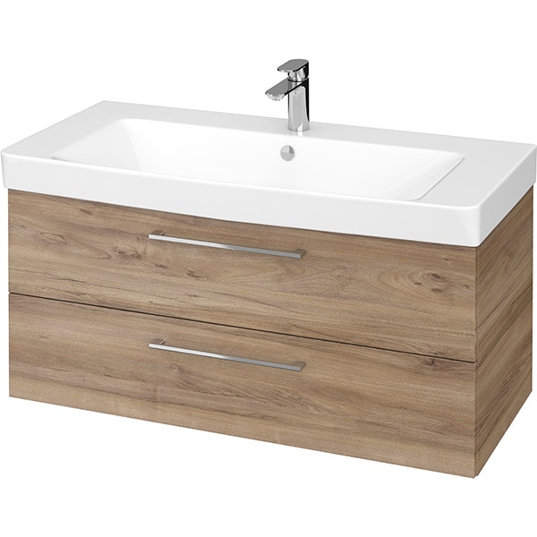 Set masca si lavoar Cersanit Lara Mille, 99.4 x 44.7 x 46 cm, nuc