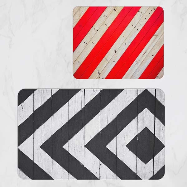 Set 2 covorase baie Red & Black, 60 x 90 cm, 40 x 60 cm, multicolor