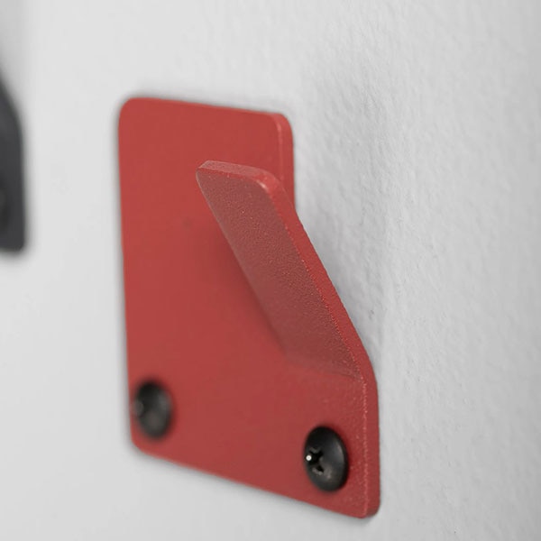 Cuier perete TETRIS, 17 cm, rosu, 3 piese