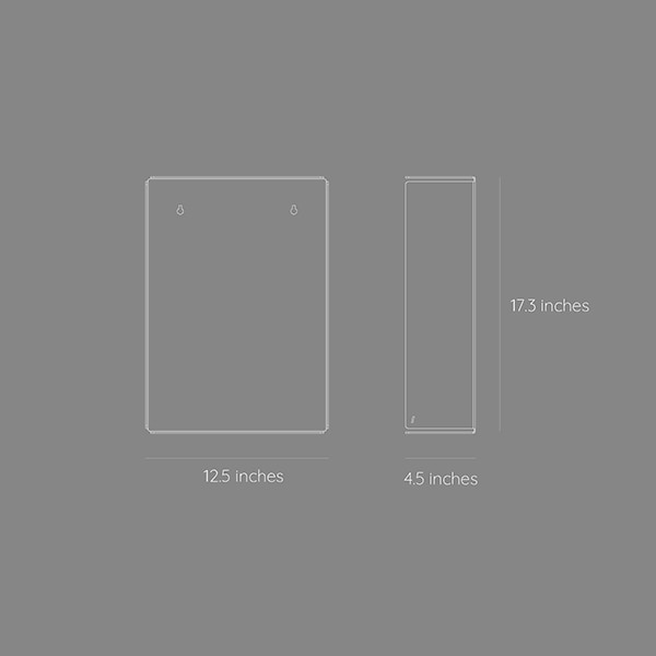 Oglinda baie cu raft SPIN Zeta Vanity, 31.75 x 11.43 x 44 cm, alb