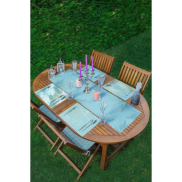 Suport farfurii si napron Green Modern, 35 x 45 cm, 35 x 140 cm, 4 + 1 bucati, multicolor