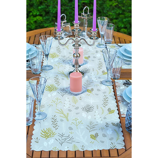 Suport farfurii si napron Floral M, 35 x 45 cm, 35 x 140 cm, 4 + 1 bucati, multicolor