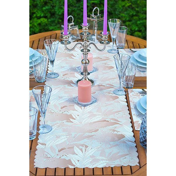 Suport farfurii si napron Pastel, 35 x 45 cm, 35 x 140 cm, 4 + 1 bucati, multicolor