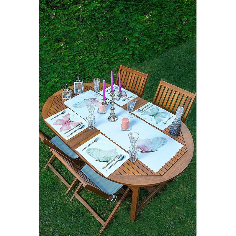 Suport farfurii si napron Modern, 35 x 45 cm, 35 x 140 cm, 4 + 1 bucati, multicolor