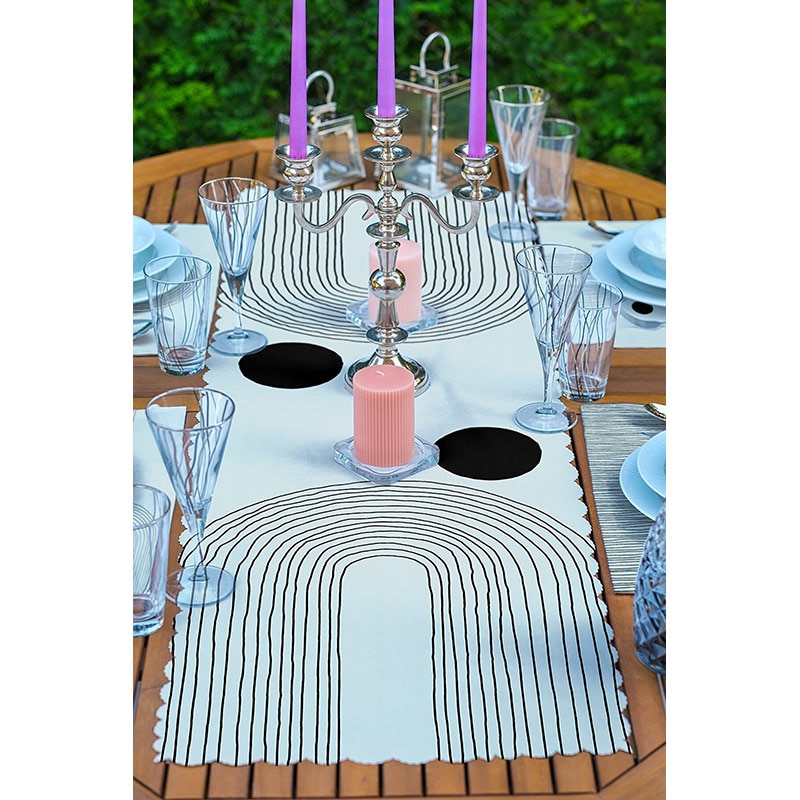 Suport farfurii si napron Modern 1, 35 x 45 cm, 35 x 140 cm, 4 + 1 bucati, multicolor