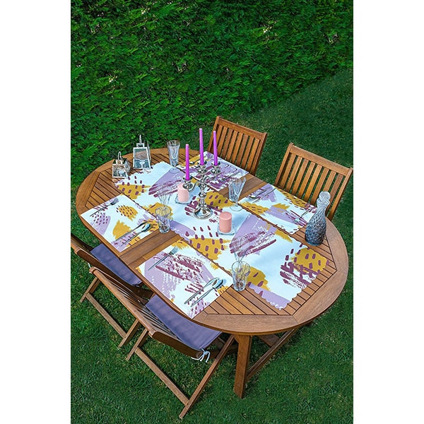 Suport farfurii si napron Pastel Modern, 35 x 45 cm, 35 x 140 cm, 4 + 1 bucati, multicolor