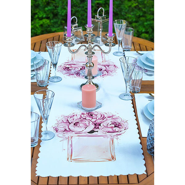 Suport farfurii si napron Coco, 35 x 45 cm, 35 x 140 cm, 4 + 1 bucati, multicolor