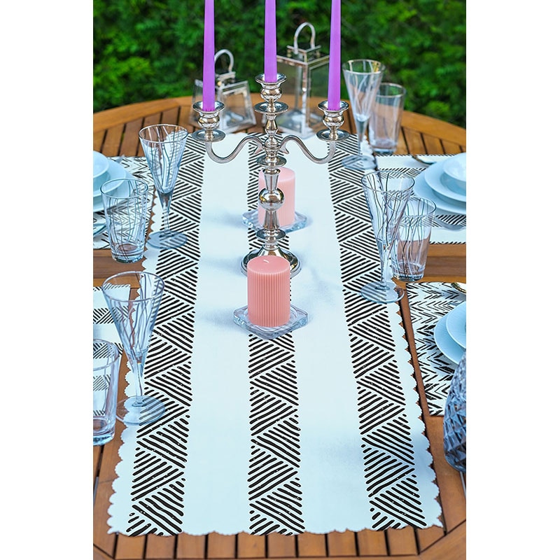 Suport farfurii si napron Modern 2, 35 x 45 cm, 35 x 140 cm, 4 + 1 bucati, multicolor