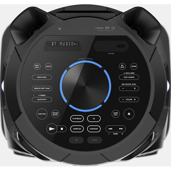 Sistem audio SONY MHC-V73D, Bluetooth, LDAC, Jet bass booster, FM, Party music, negru