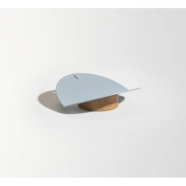 Suport accesorii birou SPIN Slide Circle, metal-lemn, Misty Grey