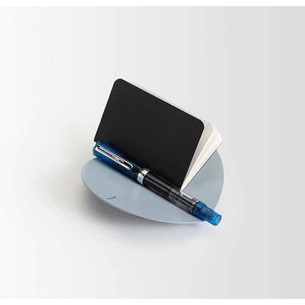 Suport accesorii birou SPIN Slide Circle, metal-lemn, Misty Grey