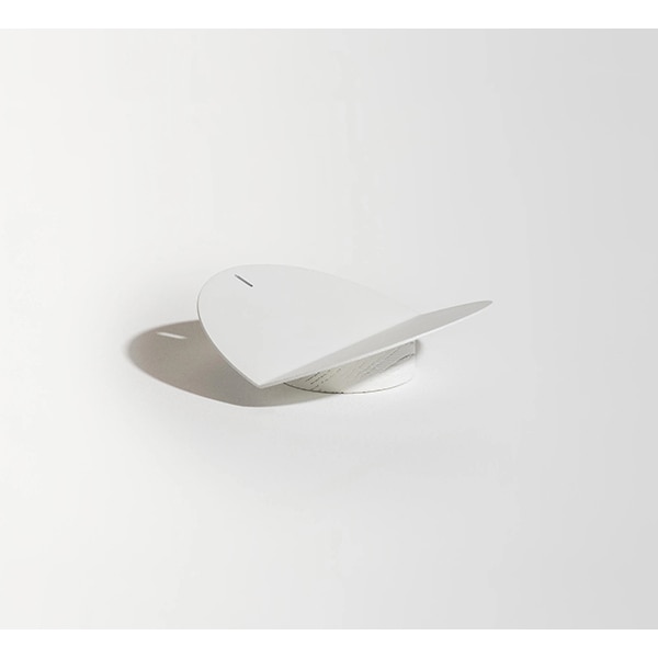 Suport accesorii birou SPIN Slide Circle, metal-lemn, alb