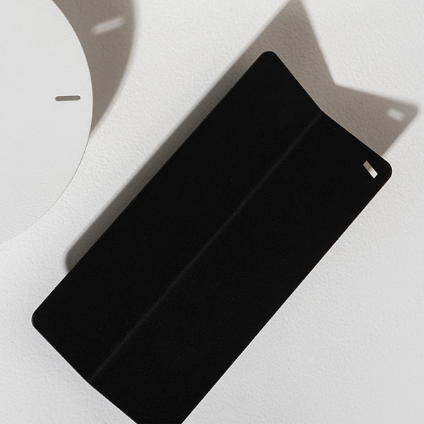 Suport accesorii birou SPIN Slide Rectangle, metal-lemn, negru