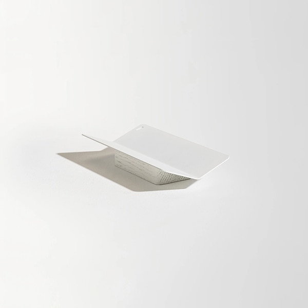 Suport accesorii birou SPIN Slide Rectangle, metal-lemn, alb