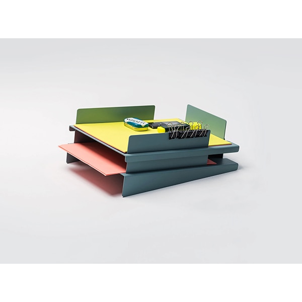 Tavita documente SPIN Nytt, metal, albastru-gri