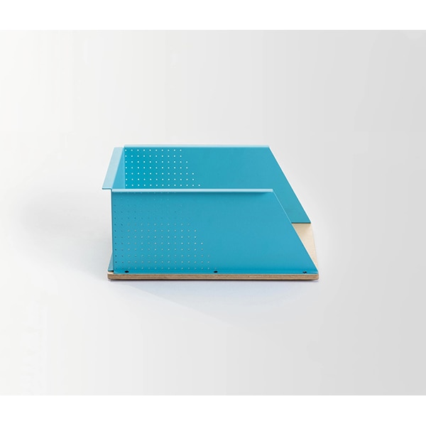 Tavita documente SPIN Cora Boxxit Large, metal-lemn, cyan